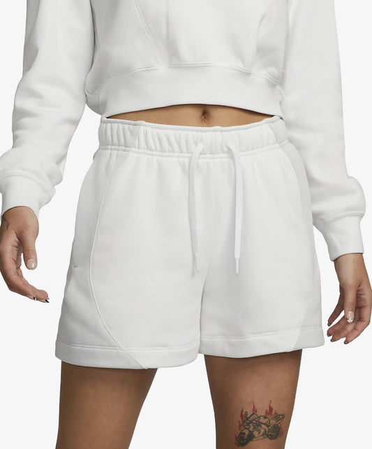 Nike | MID-RISE FLEECE SHORTS { SUMMIT WHITE/PHOTON DUST/SUMMIT WHITE