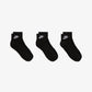 Nike | EVERYDAY ESSENTIAL ANKLE SOCKS (3PAIRS)  { BLACK/WHITE