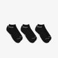 Jordan | EVERYDAY NO-SHOW SOCKS (3 PAIRS) { BLACK/WHITE
