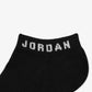 Jordan | EVERYDAY NO-SHOW SOCKS (3 PAIRS) { BLACK/WHITE