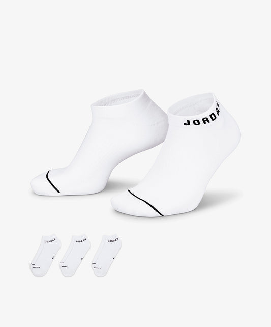 Jordan | EVERYDAY NO-SHOW SOCKS (3 PAIRS) { WHITE/BLACK
