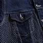 FDMTL | PATCHWORK 3RD JACKET RINSE  { INDIGO