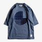 FDMTL | SASHIKO PATCH SWEAT TEE  { BLUE
