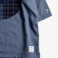 FDMTL | SASHIKO PATCH SWEAT TEE  { BLUE