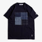 FDMTL | SASHIKO PATCH TEE  { NAVY