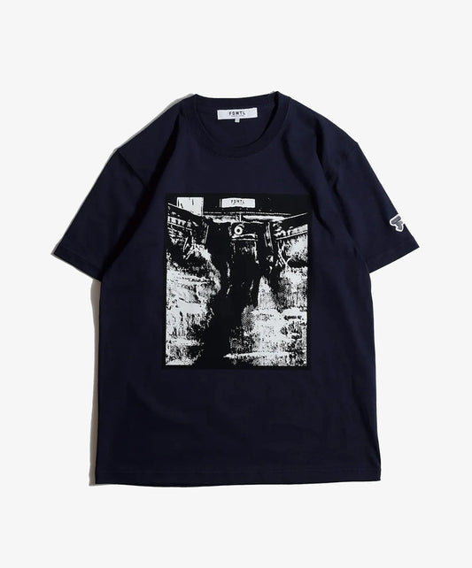 FDMTL | DENIM PRINT TEE { NAVY