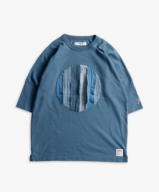FDMTL | CIRCLE OBI WIDE TEE  { BLUE