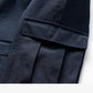 FDMTL | PLEATED CARGO PANTS  { NAVY