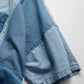 FDMTL | PATCHWORK S/S SHIRT 3YR WASH  { INDIGO