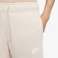 Nike | MID RISE WIDE LEG SWEATPANTS  { SANDDRIFT/WHITE