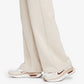 Nike | MID RISE WIDE LEG SWEATPANTS  { SANDDRIFT/WHITE