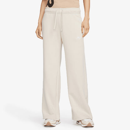 Nike | MID RISE WIDE LEG SWEATPANTS  { SANDDRIFT/WHITE