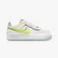 NIKE | AIR FORCE 1 SHADOW { WHITE/LT LEMON TWIST-WOLF GREY