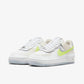 NIKE | AIR FORCE 1 SHADOW { WHITE/LT LEMON TWIST-WOLF GREY