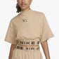 Nike | SHORT-SLEEVE CROPPED TOP  { HEMP/BAROQUE BROWN
