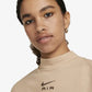 Nike | SHORT-SLEEVE CROPPED TOP  { HEMP/BAROQUE BROWN