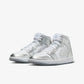 Jordan | AIR JORDAN 1 MID SE  { WHITE/METALLIC SILVER-WOLF GREY