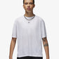 Jordan | DIAMOND SHORT-SLEEVE TOP  { WHITE