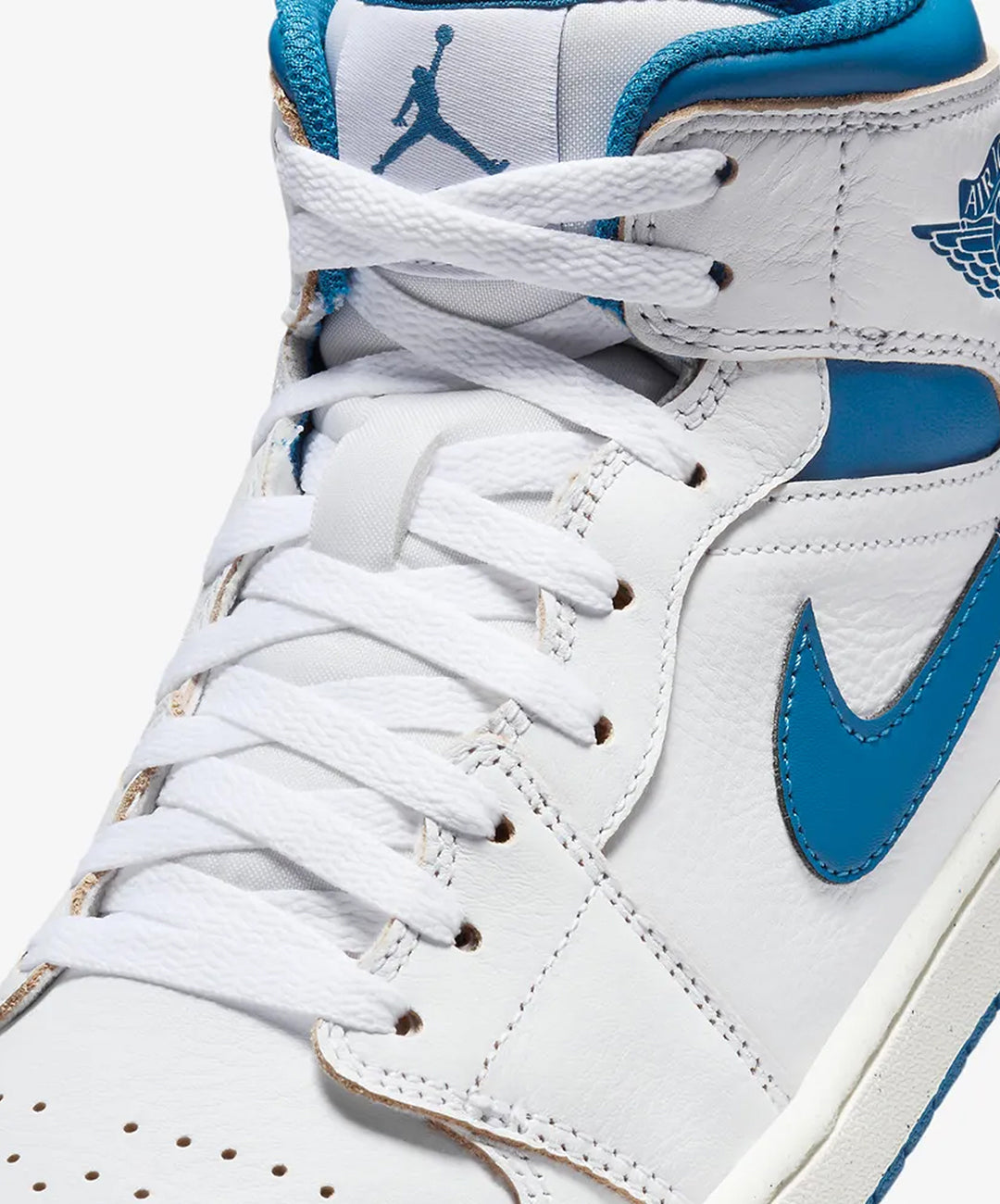 Nike Air Jordan 1 Mid ホワイト/ブルー Buy Air Jordan 1 Mid SE White & Industrial Blue Sail Shoes for Men