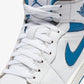 Jordan | AIR JORDAN 1 MID SE  { WHITE/INDUSTRIAL BLUE-SAIL