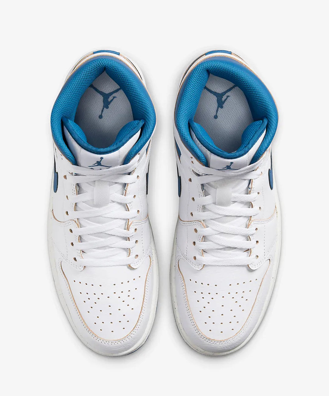 Buy Air Jordan 1 Mid SE White & Industrial Blue Sail Shoes for Men