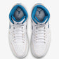 Jordan | AIR JORDAN 1 MID SE  { WHITE/INDUSTRIAL BLUE-SAIL