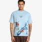F A R A K | STONE WASH SPRAY T-SHIRT { BLUE