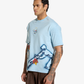 F A R A K | STONE WASH SPRAY T-SHIRT { BLUE