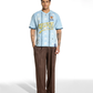 F A R A K | BANDHANI T-SHIRT { BLUE/YELLOW
