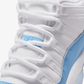 JORDAN | AIR JORDAN 11 RETRO LOW "UNIVERSITY BLUE" (GS) { WHITE/BLACK/UNIVERSITY BLUE
