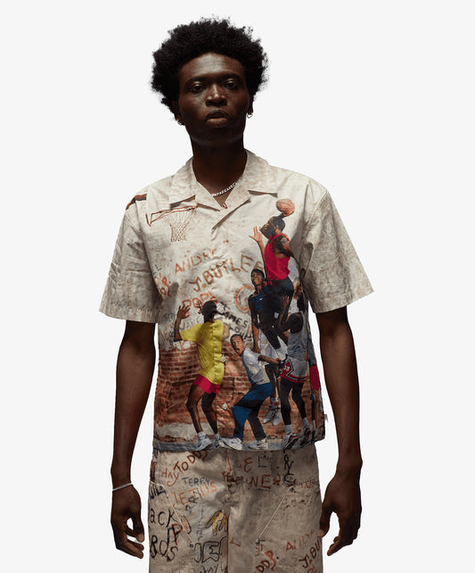 Jordan | AIR JORDAN CAMP SHIRT { OFF WHITE/MULTI