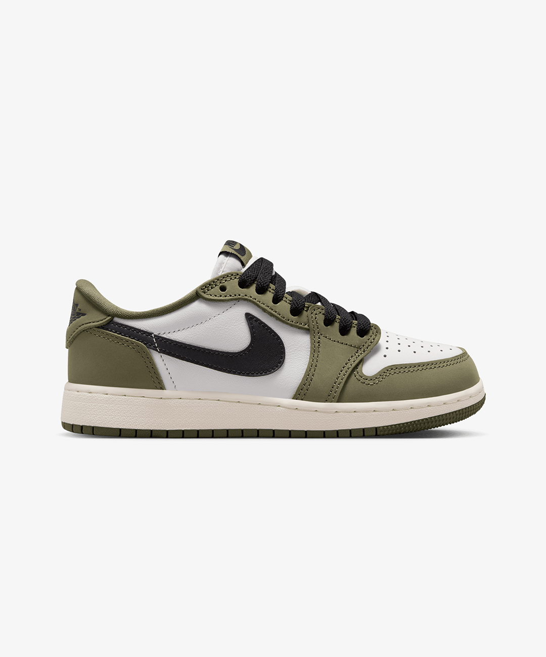 JORDAN | AIR JORDAN 1 RETRO LOW { MEDIUM OLIVE/SUMMIT WHITE