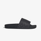 ADIDAS | ADILETTE SLIDES { CORE BLACK/CORE BLACK/GREY SIX