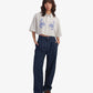 EDWIN | W' ALIX SHIRT SS { GREY/WHITE