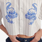 EDWIN | W' ALIX SHIRT SS { GREY/WHITE