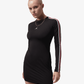 NIKE | BROOKLYN LONG-SLEEVE DRESS { BLACK/ GYM RED/ SAIL