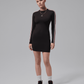 NIKE | BROOKLYN LONG-SLEEVE DRESS { BLACK/ GYM RED/ SAIL