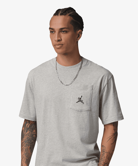 JORDAN | JORDAN T-SHIRT { GREY HEATHER/BLACK