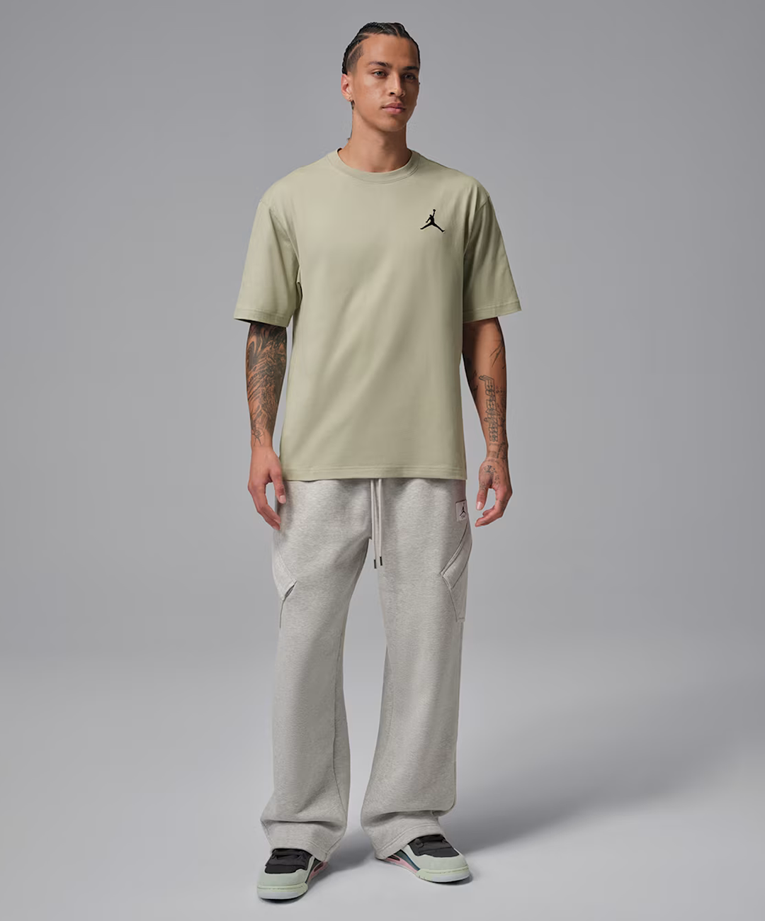 JORDAN | EMBROIDERED JUMPMAN T-SHIRT { SPRUCE FOG/BLACK – Superkicks