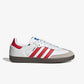 Adidas Originals | SAMBA OG  { CLOUD WHITE/BETTER SCARLET/SUPPLIER COLOUR