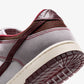 NIKE | DUNK LOW RETRO SE { PURE PLATINUM/WOLF GREY/TEAM RED/BURGUNDY CRUSH