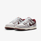 NIKE | DUNK LOW RETRO SE { PURE PLATINUM/WOLF GREY/TEAM RED/BURGUNDY CRUSH