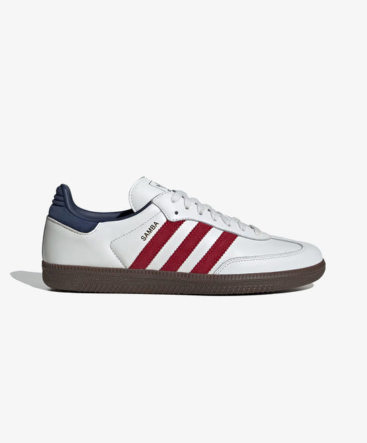 ADIDAS ORIGINALS | SAMBA OG { CORE WHITE/TEAM VICTORY RED/NIGHT INDIGO