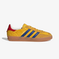 ADIDAS ORIGINALS | GAZELLE INDOOR { BOLD GOLD/POWER BLUE/TEAM COLLEGIATE RED
