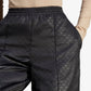 Adidas Originals | TREFOIL MONOGRAM SATIN TRACK PANTS  { BLACK