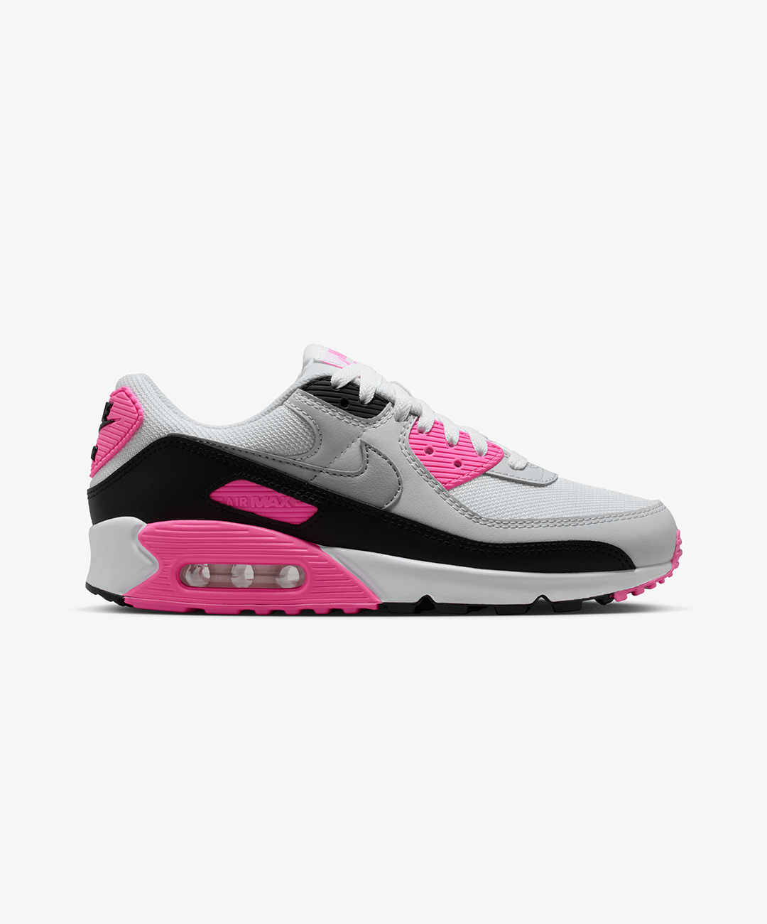Nike | AIR MAX 90 { WHITE/WOLF GREY-PINK GLOW-BLACK