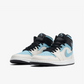 JORDAN | AIR JORDAN 1 MID { SUMMIT WHITE/BLUE CHILL-BLACK