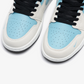 JORDAN | AIR JORDAN 1 MID { SUMMIT WHITE/BLUE CHILL-BLACK