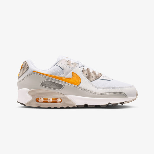 Nike | AIR MAX 90 { WHITE/LASER ORANGE-COLLEGE GREY