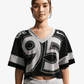 NIKE | SPORTSWEAR OVERSIZED CROPPED JERSEY { BLACK LIGHT SMOKE